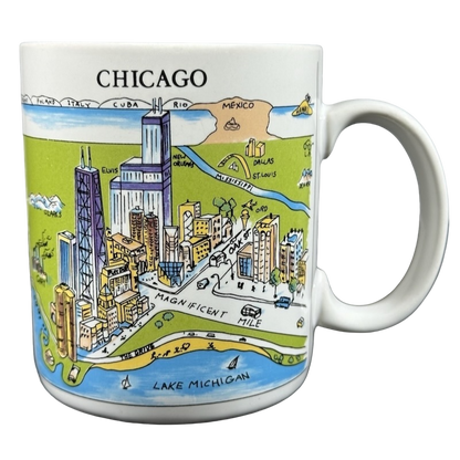 A View Of The World Chicago Mug City Mugs