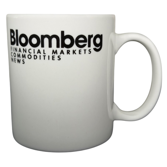 Bloomberg heat changing vintage mug that transforms design when filled with hot liquid