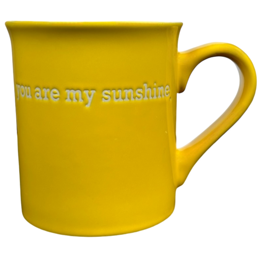 You Are My Sunshine Etched Yellow Mug With White Interior