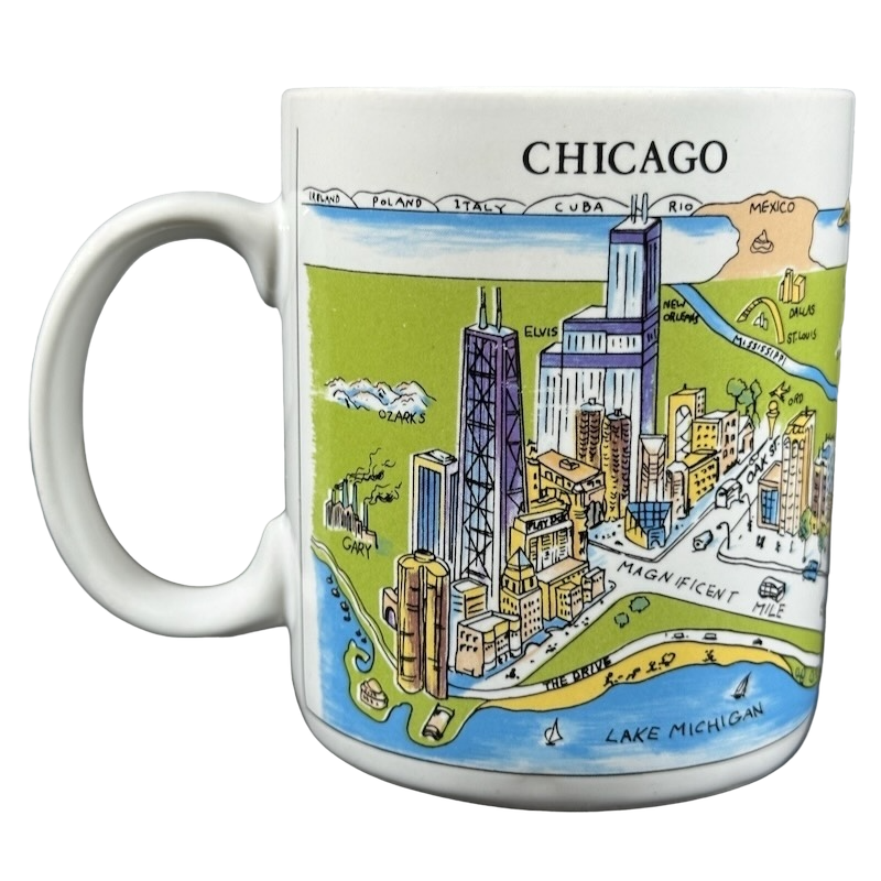 A View Of The World Chicago Mug City Mugs