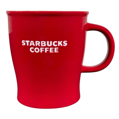 Etched White Lettering Red 14oz Mug 2008 Starbucks