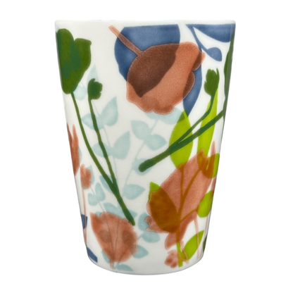 Floral 14oz Tall Mug Blue Interior 2009 Starbucks