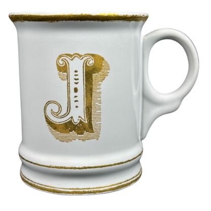 Letter "J" Gold Writing Monogram Initial Mug Williams Sonoma