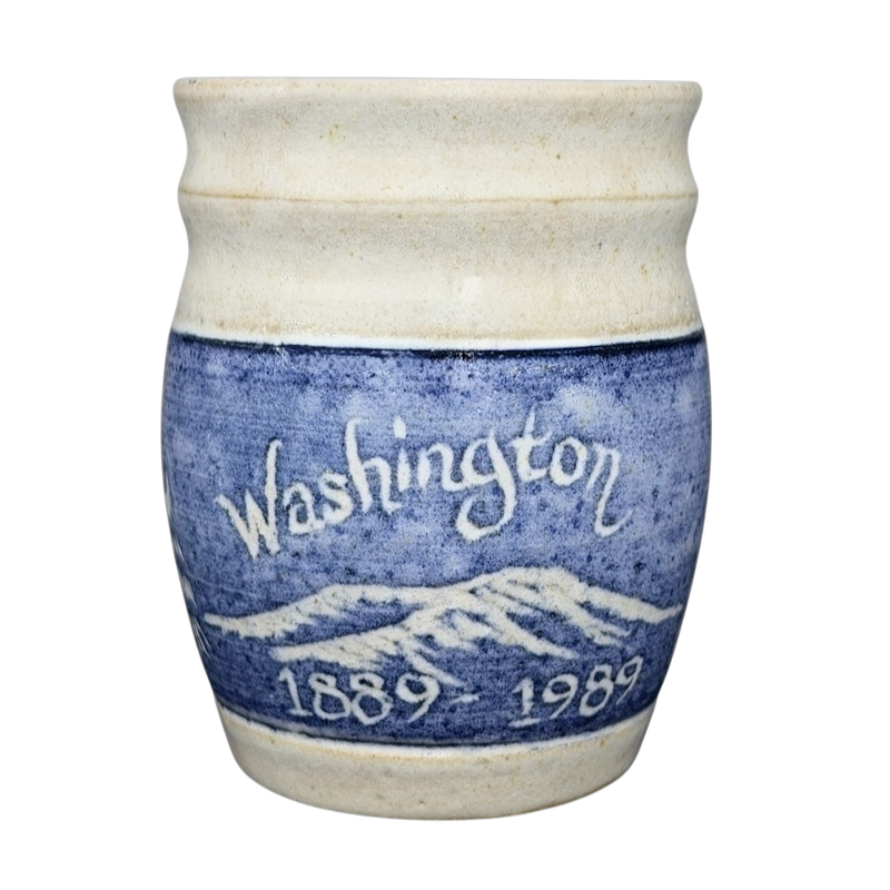 Washington State Centennial 1889–1989 Signed Pottery Mug