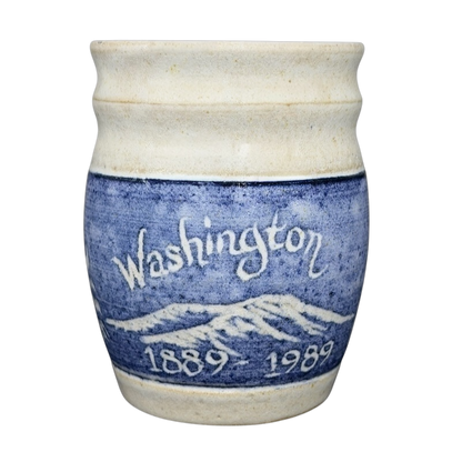 Washington State Centennial 1889–1989 Signed Pottery Mug