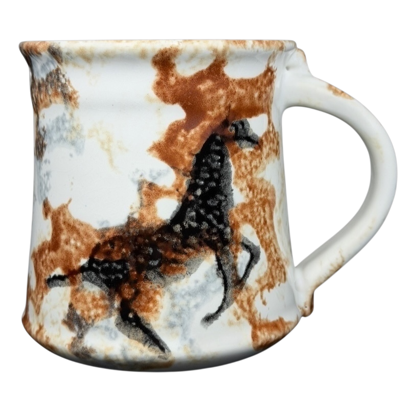 Horse Prancing Signed Neher Pottery Mug