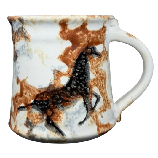 Horse Prancing Signed Neher Pottery Mug