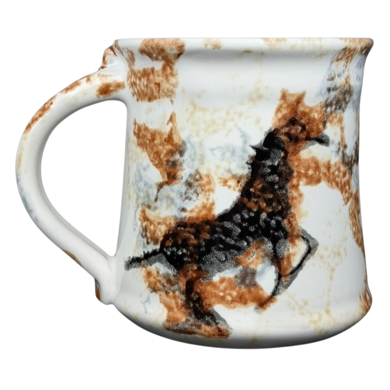 Horse Prancing Signed Neher Pottery Mug