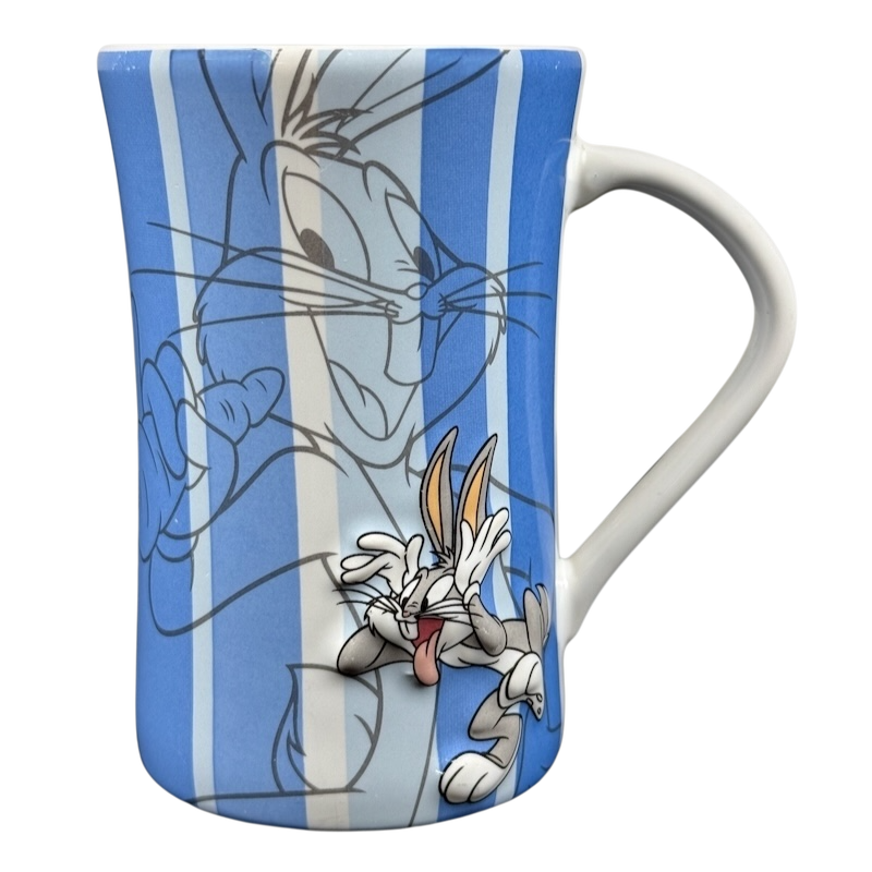 Bugs Bunny Looney Tunes 3D Embossed Six Flags Mug Warner Brothers