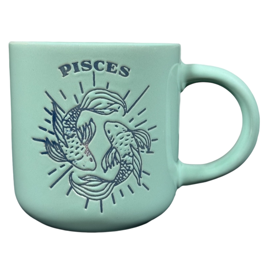 Pisces Astrology Zodiac Etched Mug Wild Sage