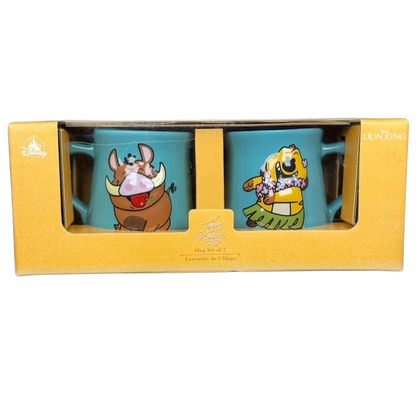 The Lion King Timon & Pumbaa “Munch Master” & “Dance Master” Duo Mug Set  Disney