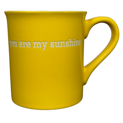 You Are My Sunshine Etched Yellow Mug With White Interior