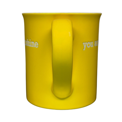 You Are My Sunshine Etched Yellow Mug With White Interior
