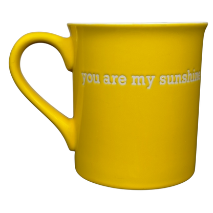 You Are My Sunshine Etched Yellow Mug With White Interior