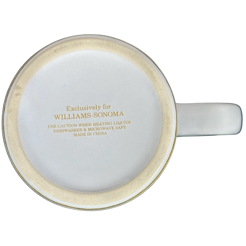 Letter "A" Gold Writing Monogram Initial C Handle Mug Williams Sonoma