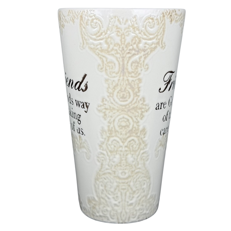 Friends Are Gods Way Of Taking Care Of Us Etched Lace Pattern Tall Mug Spectrum Designz