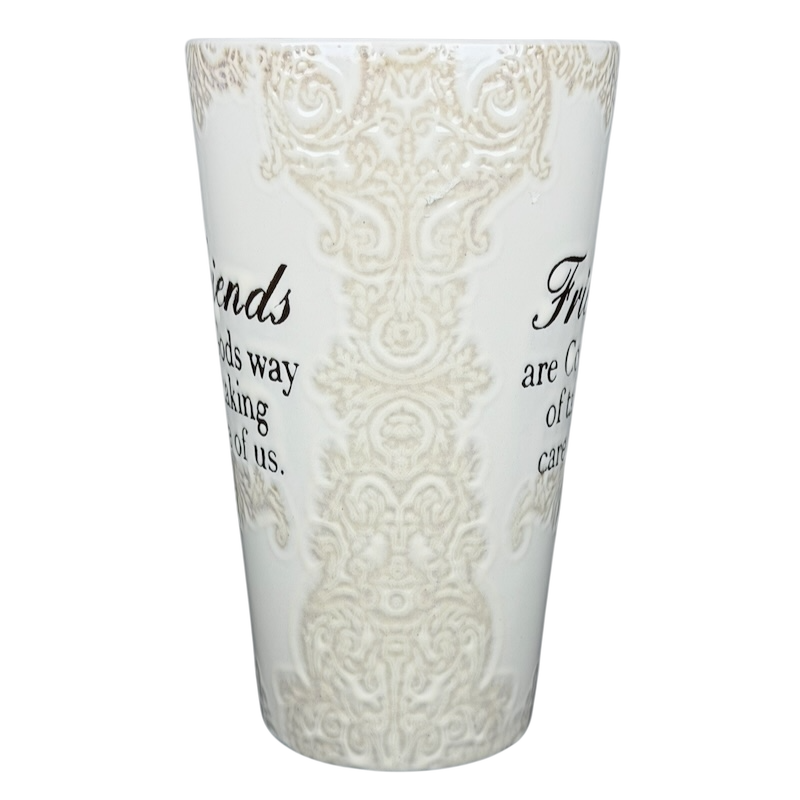 Friends Are Gods Way Of Taking Care Of Us Etched Lace Pattern Tall Mug Spectrum Designz