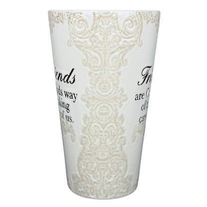 Friends Are Gods Way Of Taking Care Of Us Etched Lace Pattern Tall Mug Spectrum Designz