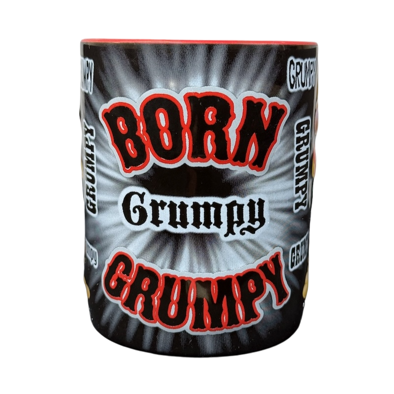 Born Grumpy Embossed Mug Disney Jerry Leigh