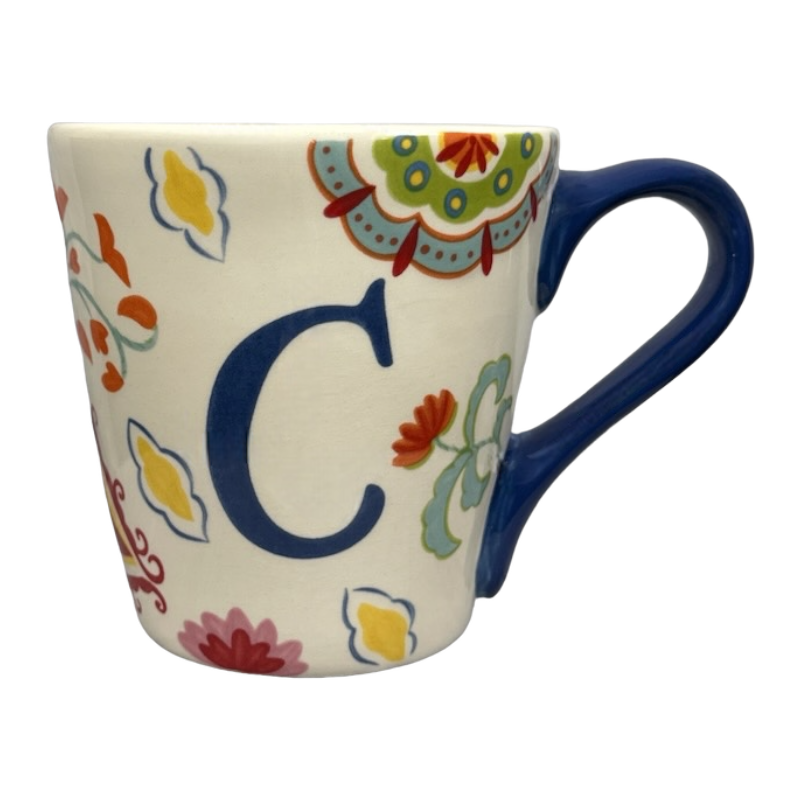 Floral Letter "C" Monogram Initial Mug World Market