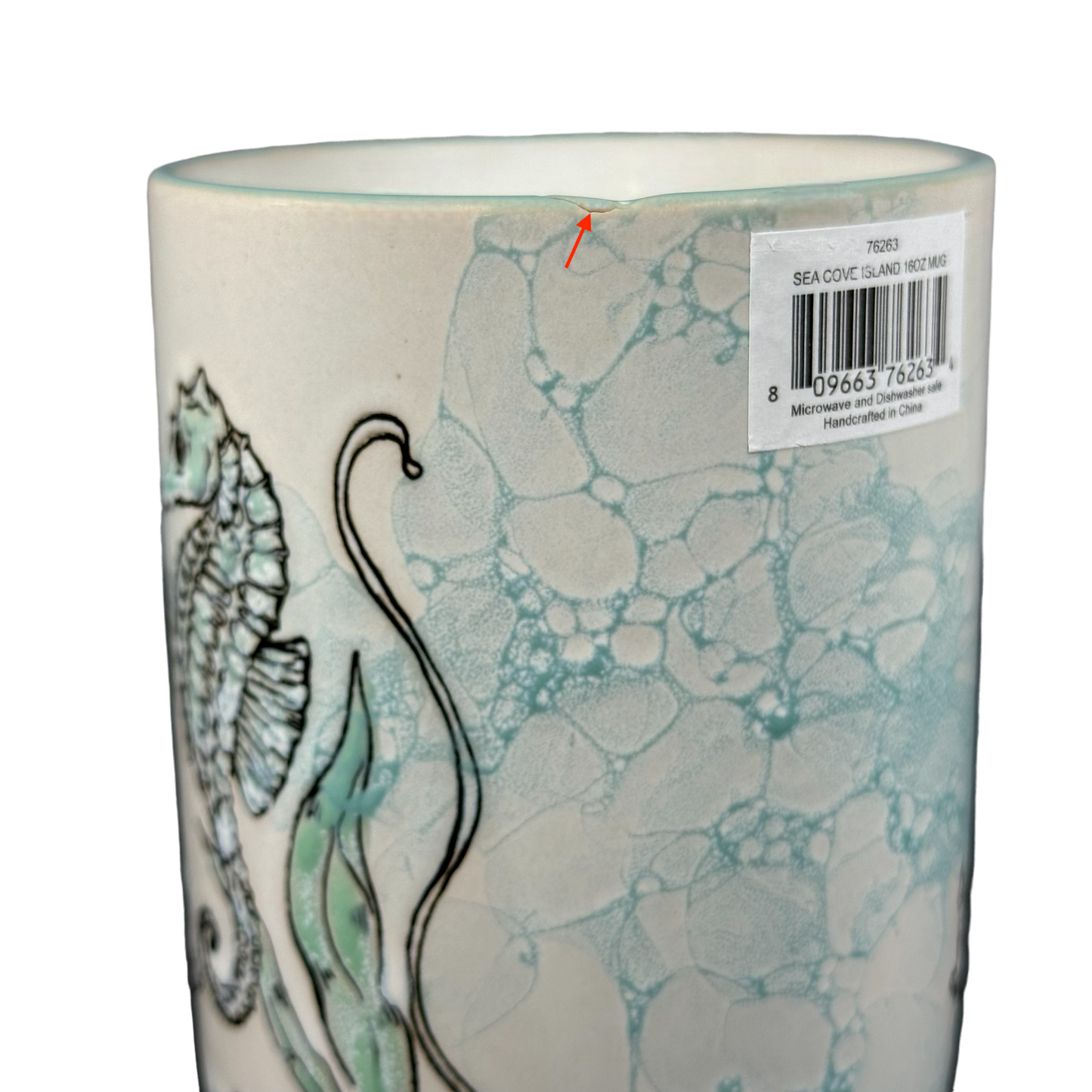 Sea Cove Island Seahorse Etched Mug Spectrum Designz