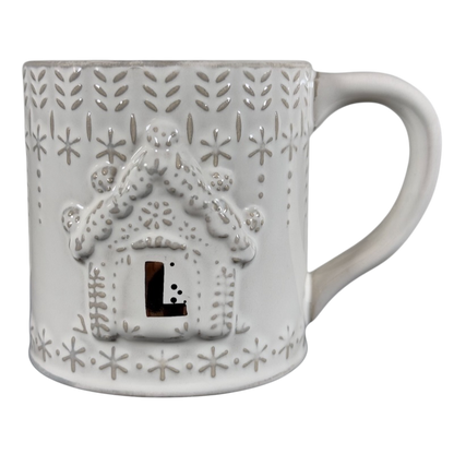 Snowcap Reactive-Glazed Letter "L" Monogram Mug Anthropologie