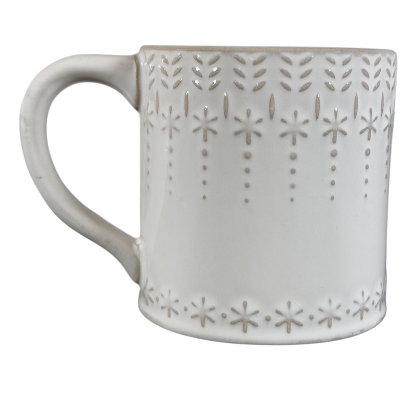 Snowcap Reactive-Glazed Letter "L" Monogram Mug Anthropologie