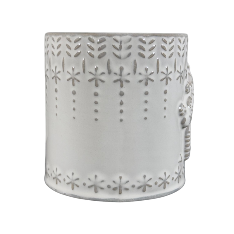 Snowcap Reactive-Glazed Letter "L" Monogram Mug Anthropologie