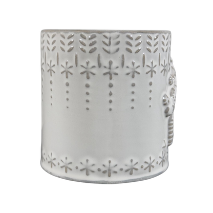 Snowcap Reactive-Glazed Letter "L" Monogram Mug Anthropologie