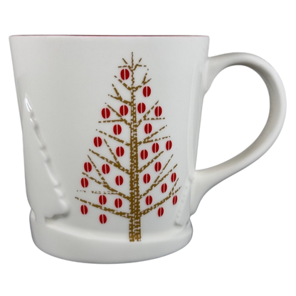 Christmas Tree With Red Ornaments Embossed 140oz Mug 2008 Starbucks