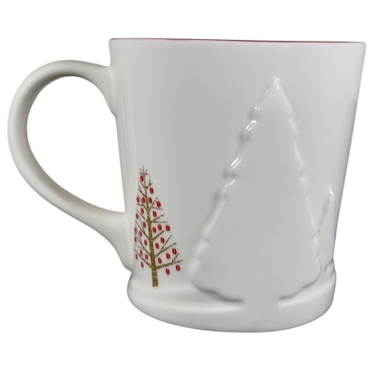 Christmas Tree With Red Ornaments Embossed 140oz Mug 2008 Starbucks