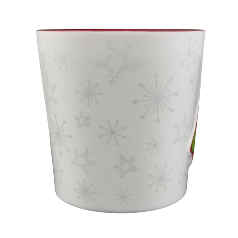 Snowflakes And Embossed Christmas Stocking 17oz Mug Holiday 2006 Starbucks