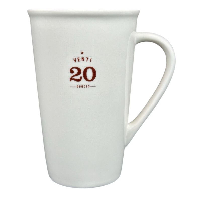 Venti 20 Ounces White Mug 2010 Starbucks
