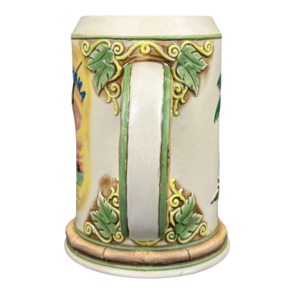 Sailfish Palm Tree And Lei 3D Embossed Bamboo Handle Stein Tommy Bahama