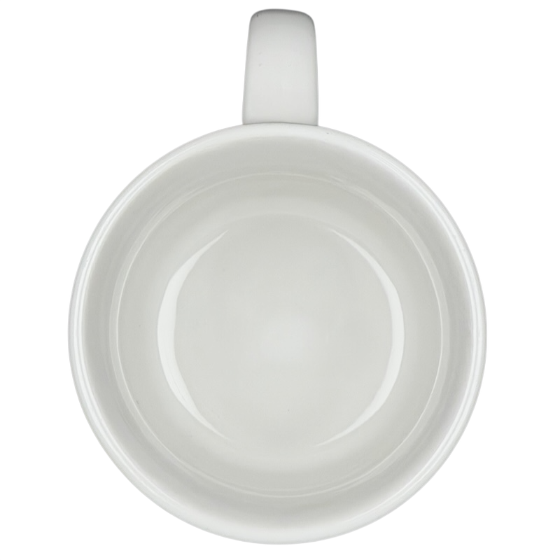 A Twenty One Bun Salute Sandra Boynton Mug in white with a smooth, glossy interior