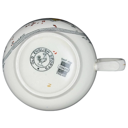 Adams Old English Cock Fighting Mug featuring a detailed design on a white ceramic base