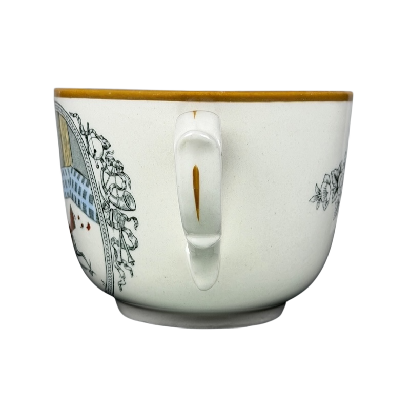 Adams Old English Cock Fighting Mug with decorative design and handle for collectors and enthusiasts