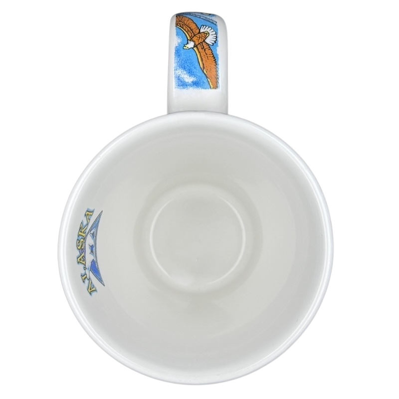 Alaska 49th State Wildlife Scenic mug with eagle design on handle showcasing Alaska elements