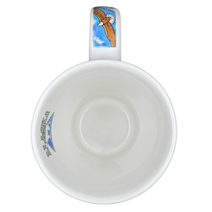 Alaska 49th State Wildlife Scenic mug with eagle design on handle showcasing Alaska elements