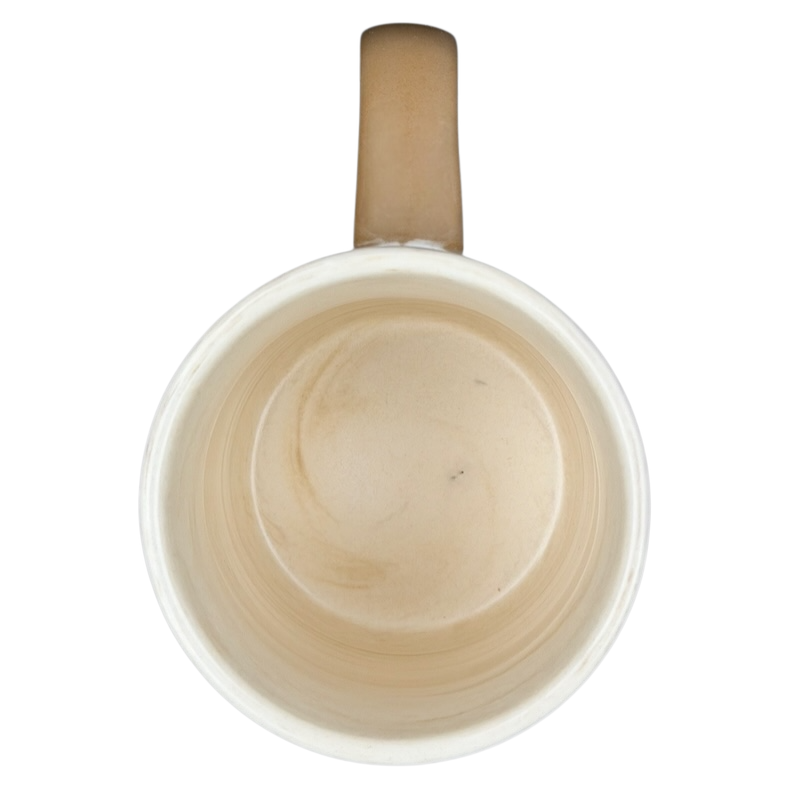 Inside view of the Alaska Marbled Moose Mug showcasing its unique marbled design and smooth finish