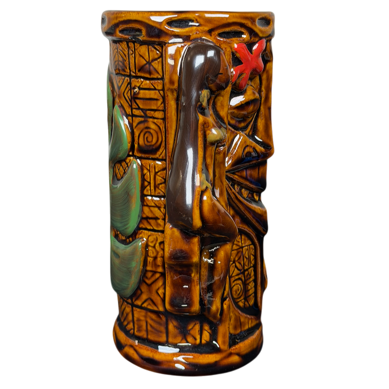 Alua Wahines Tiki Mug Mark Swanson Tiki Farm featuring vibrant colors and intricate designs
