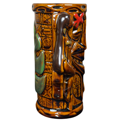 Alua Wahines Tiki Mug Mark Swanson Tiki Farm featuring vibrant colors and intricate designs
