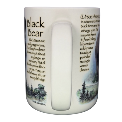 American Expedition Black Bear vintage mug with detailed wildlife illustration and informational text
