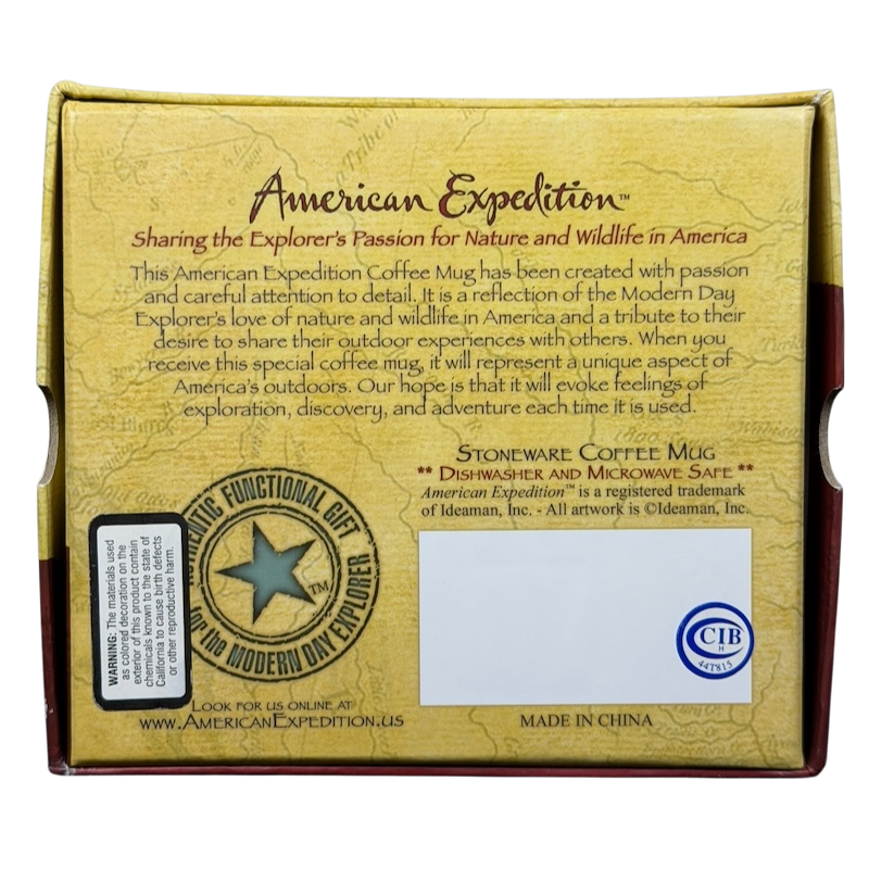 American Expedition Black Bear vintage mug showcasing an outdoor adventure theme with nature-inspired design