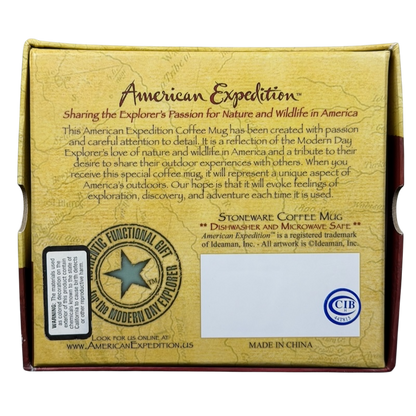 American Expedition Black Bear vintage mug showcasing an outdoor adventure theme with nature-inspired design