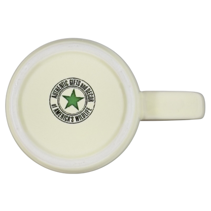 Bottom view of American Expedition Whitetail Deer Mug showcasing logo and design details
