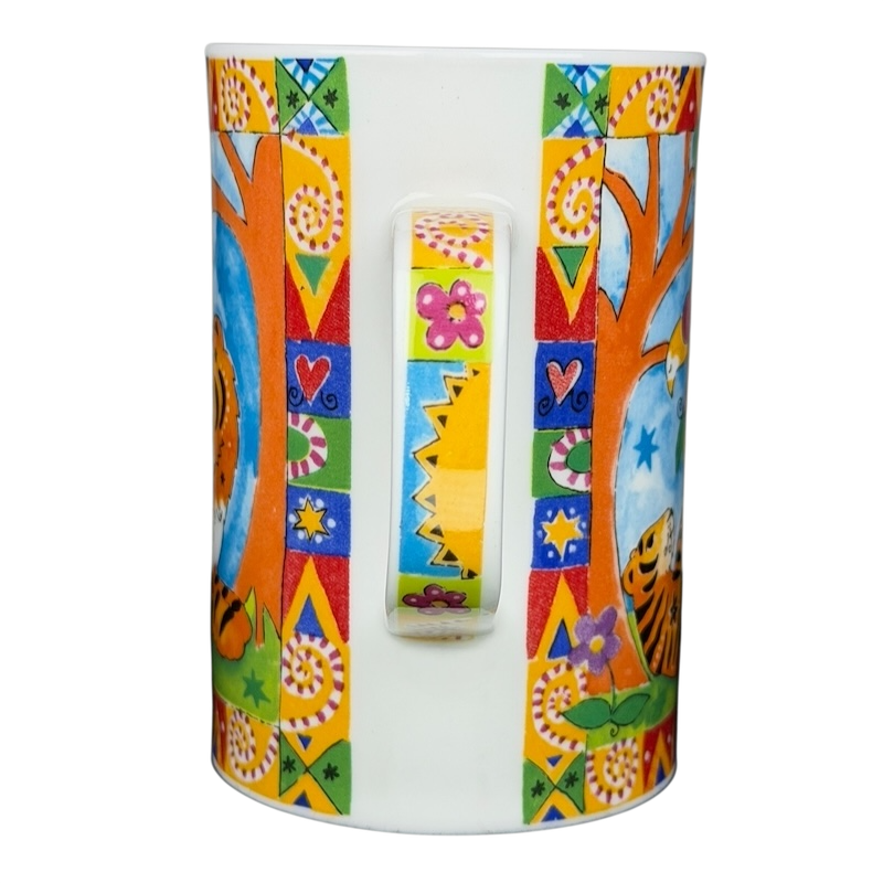 Animal Magic Louise Rawlings Tiger Bird Mug Dunoon featuring colorful animal and floral designs