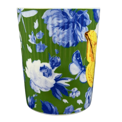 Athalia Butterfly Floral Mug Anthropologie featuring vibrant blue flowers and a yellow butterfly design
