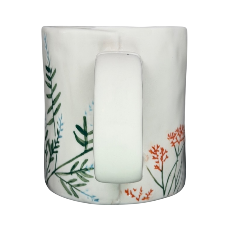 Dagny Letter 'N' Monogram Mug Anthropologie with Floral Design and White Finish