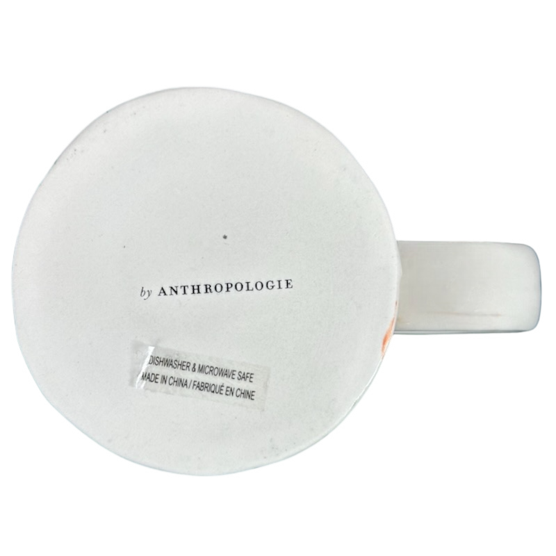 Anthropologie Dagny T monogram initial mug with dishwasher and microwave safe features